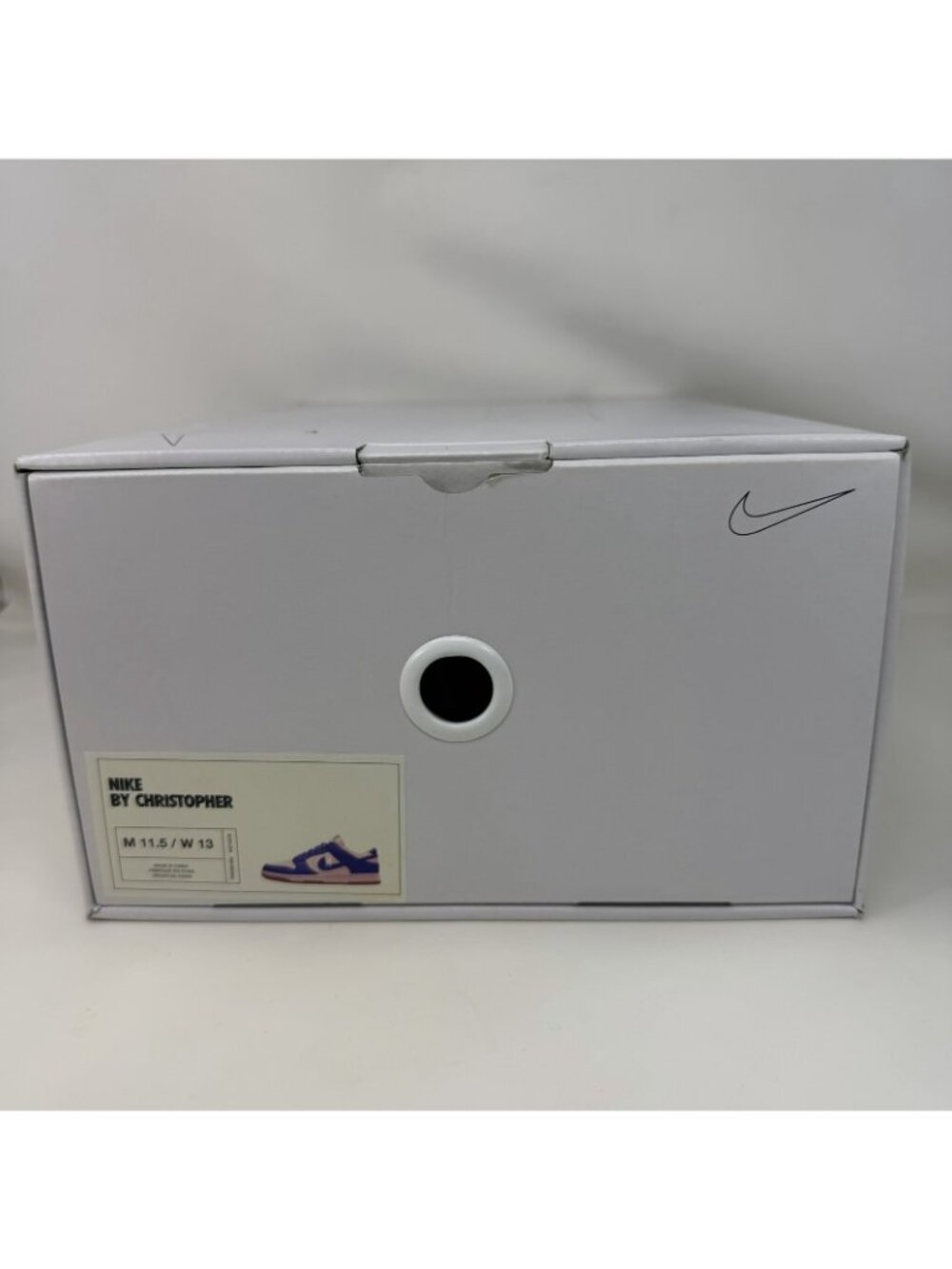 Nike By You Custom Dunk Low Athletic Shoes Blue White Men’s Size 11.5 - Picture 8 of 8